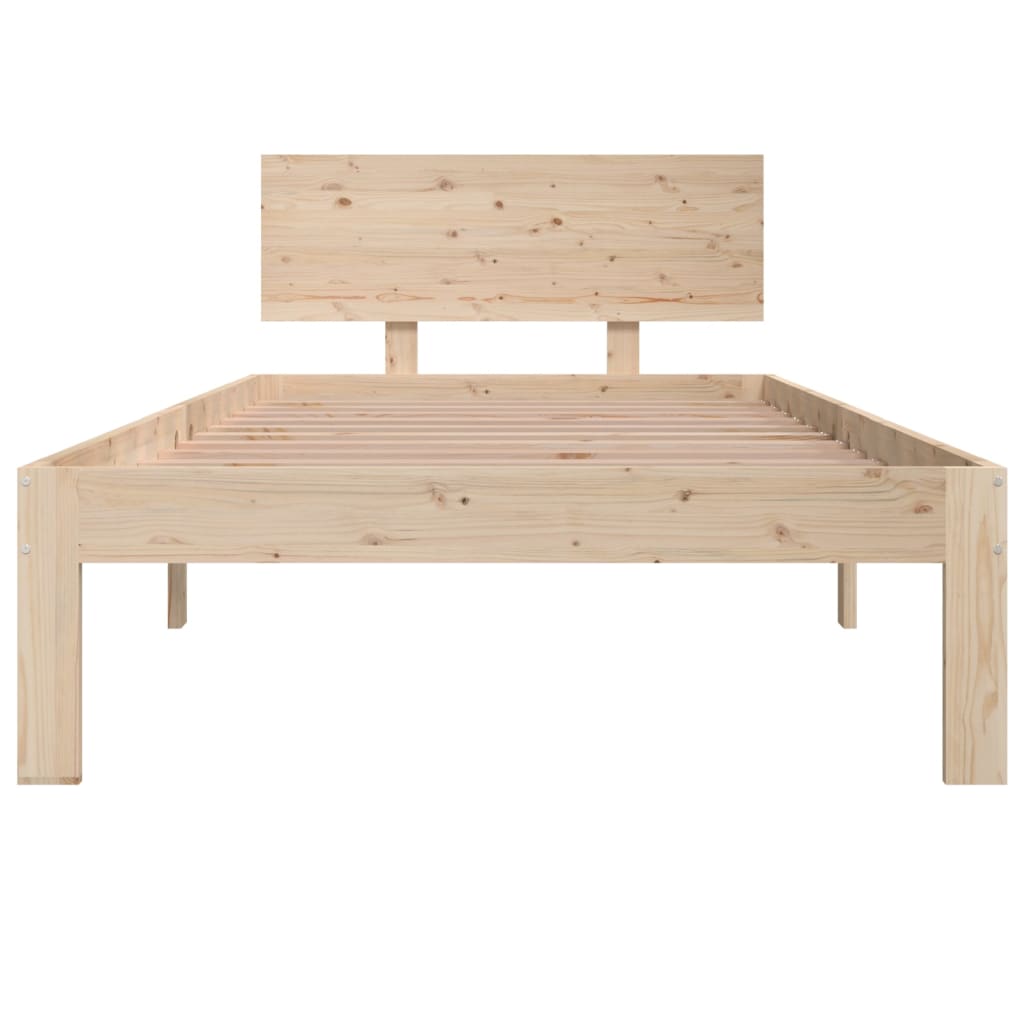 Bed Frame Solid Wood 92x187 cm Single Size