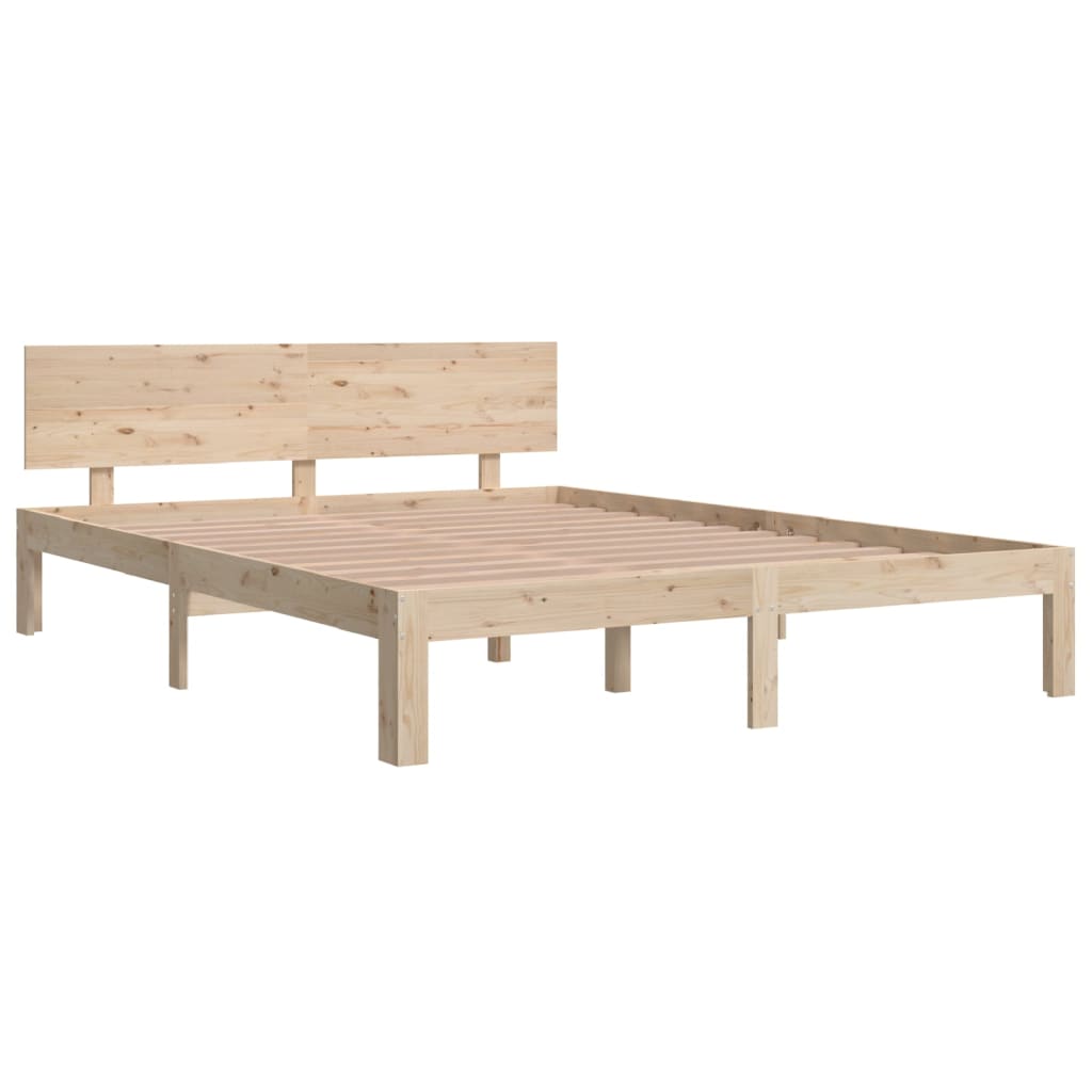 Bed Frame Solid Wood 153x203 cm Queen Size