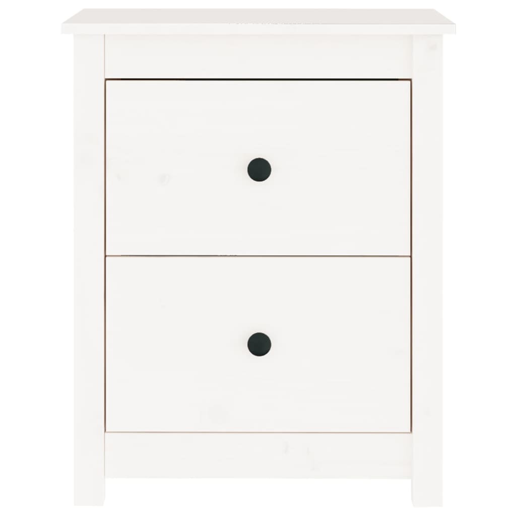 Bedside Cabinets 2 pcs White 50x35x61.5 cm Solid Wood Pine