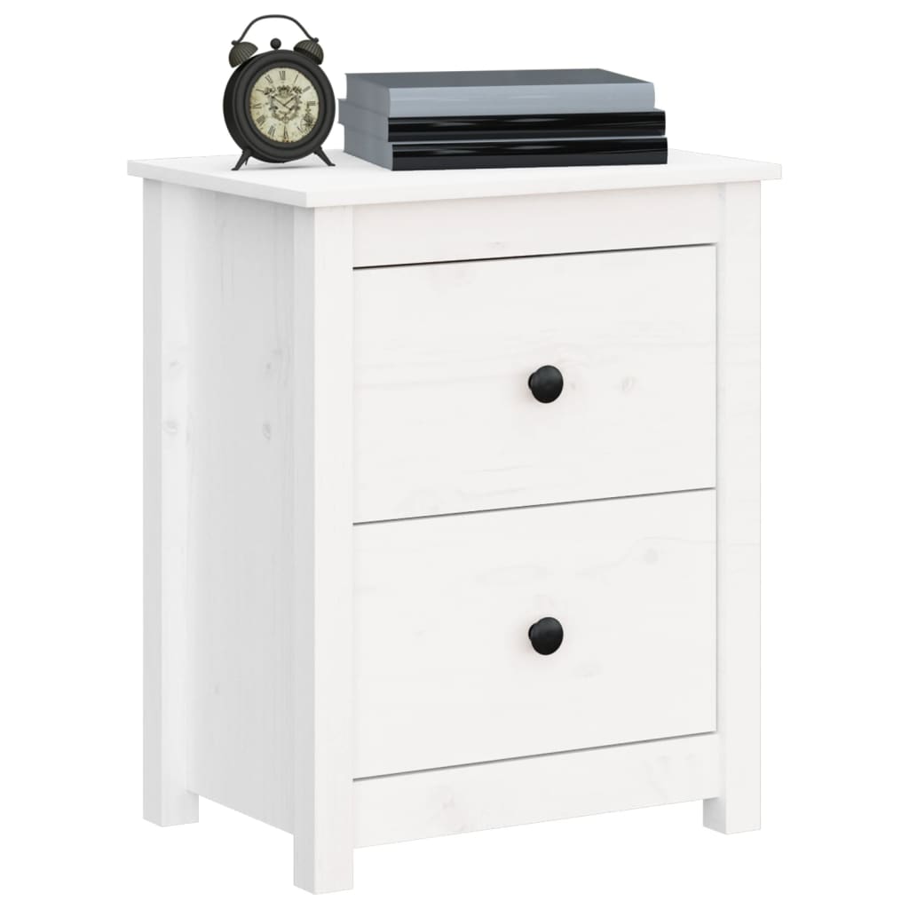 Bedside Cabinets 2 pcs White 50x35x61.5 cm Solid Wood Pine