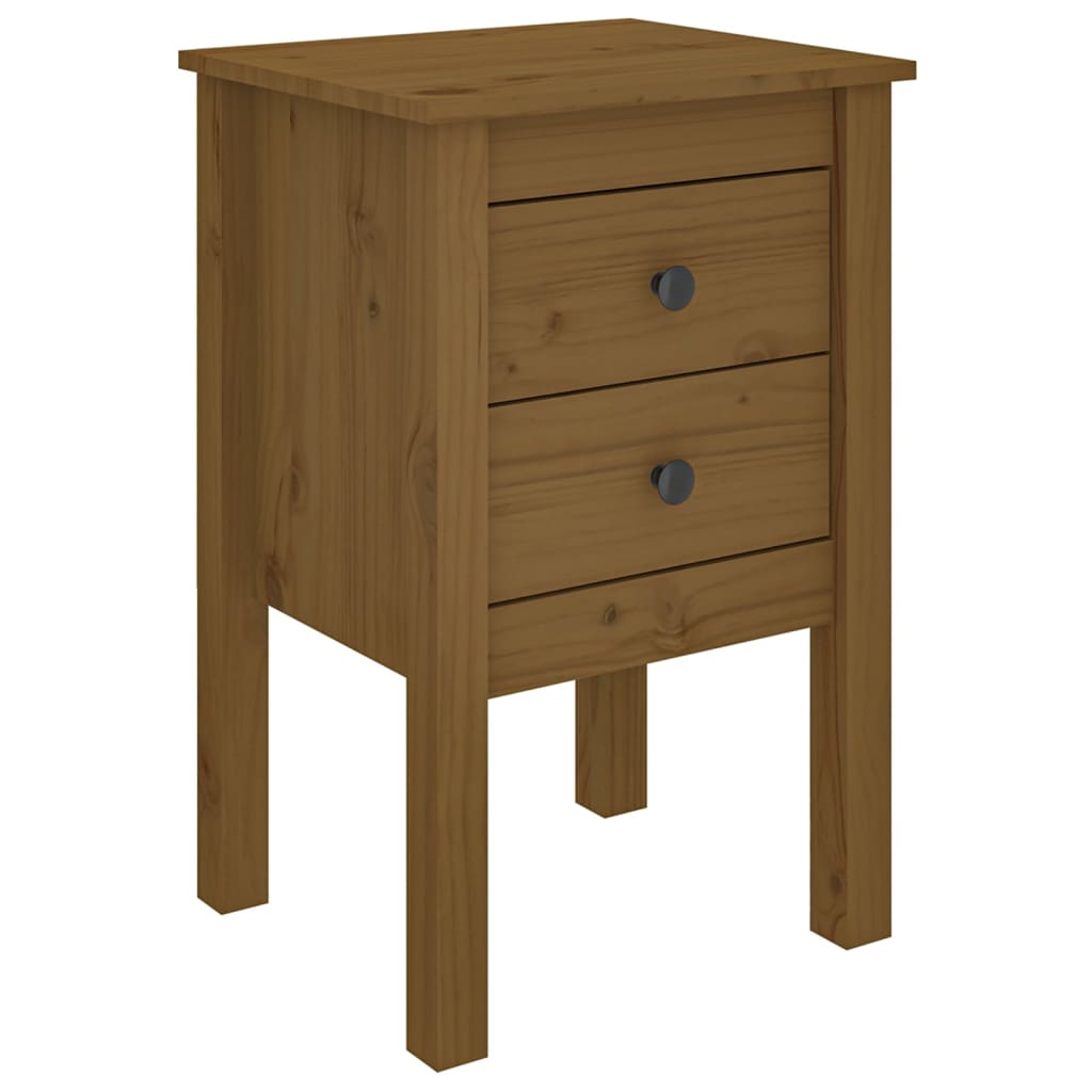 Bedside Cabinet Honey Brown 40x35x61.5 cm Solid Wood Pine