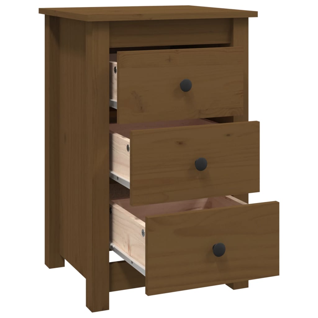 Bedside Cabinets 2 pcs Honey Brown 40x35x61.5 cm Solid Wood Pine