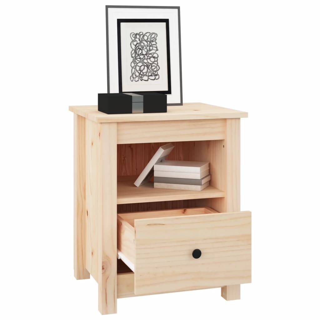 Bedside Cabinet 40x35x49 cm Solid Wood Pine