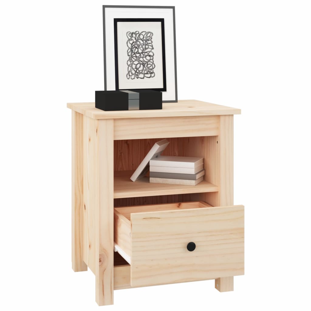 Bedside Cabinets 2 pcs 40x35x49 cm Solid Wood Pine