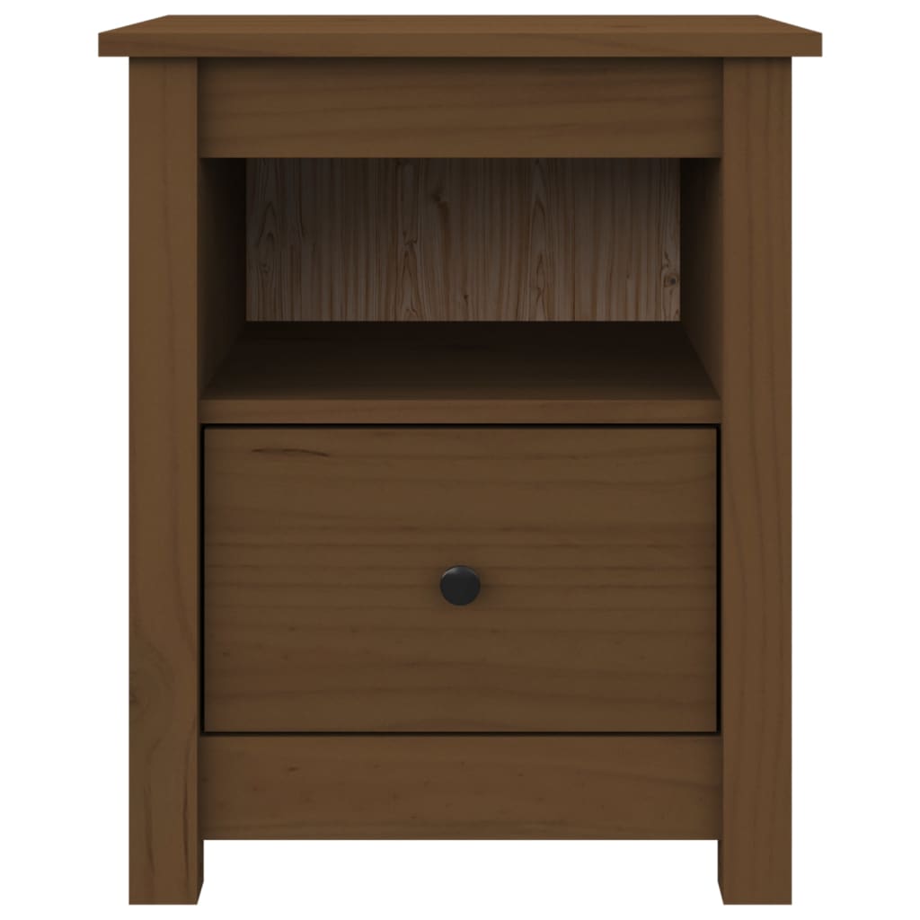 Bedside Cabinet Honey Brown 40x35x49 cm Solid Wood Pine