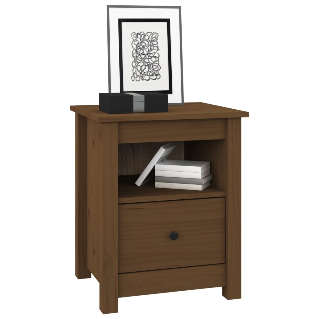 Bedside Cabinets 2 pcs Honey Brown 40x35x49 cm Solid Wood Pine