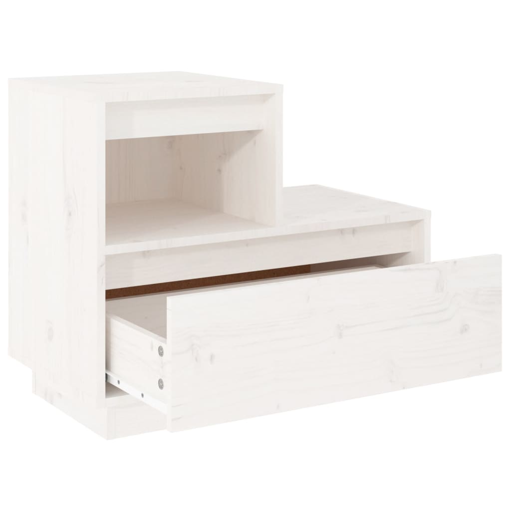 Bedside Cabinets 2 pcs White 60x34x51 cm Solid Wood Pine