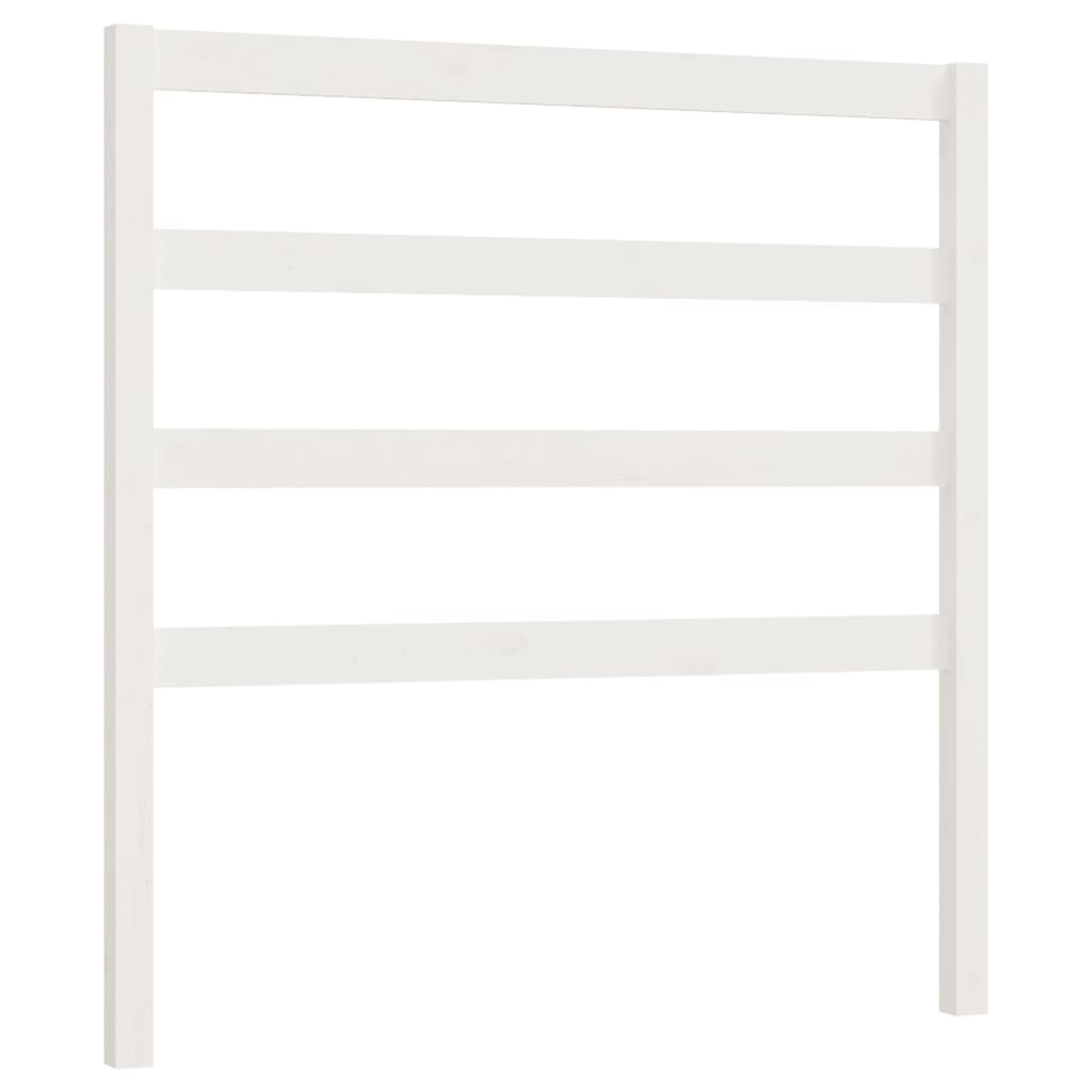 Bed Headboard White 96x4x100 cm Solid Wood Pine