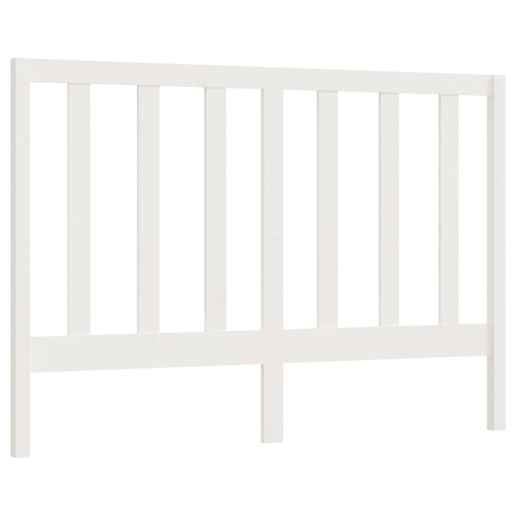 Bed Headboard White 156x4x100 cm Solid Wood Pine