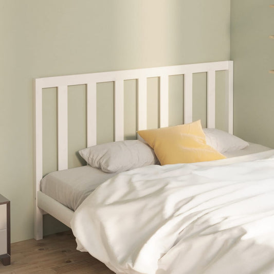 Bed Headboard White 156x4x100 cm Solid Wood Pine