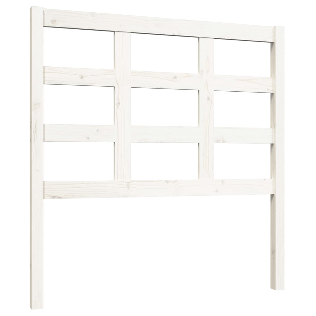 Bed Headboard White 95.5x4x100 cm Solid Wood Pine