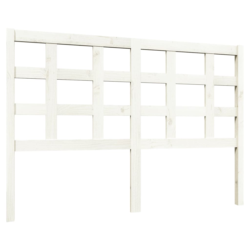 Bed Headboard White 140.5x4x100 cm Solid Wood Pine