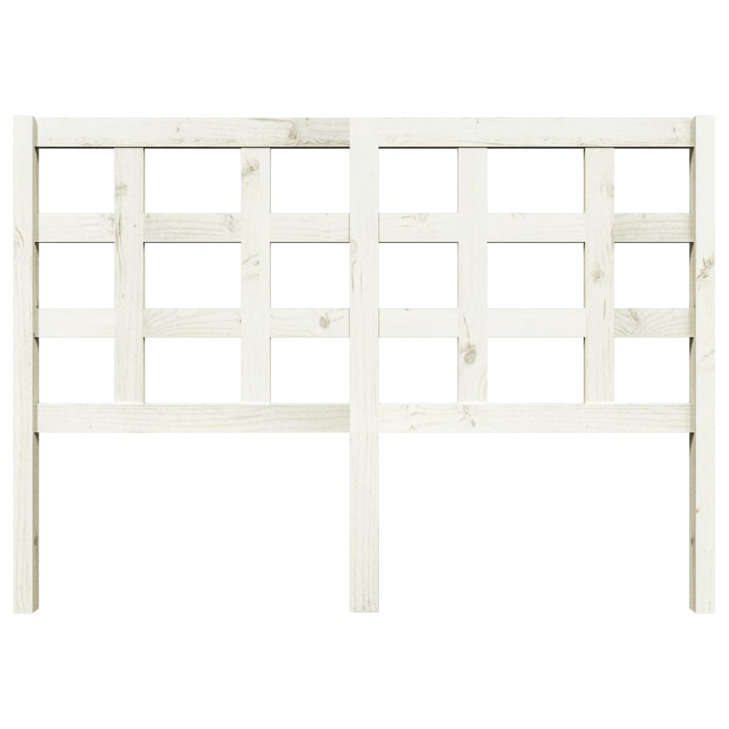 Bed Headboard White 140.5x4x100 cm Solid Wood Pine