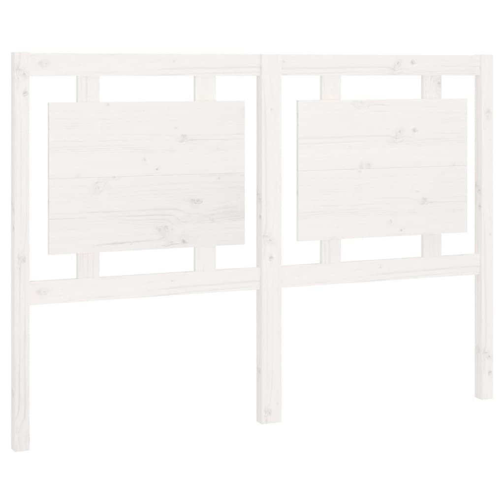 Bed Headboard White 140.5x4x100 cm Solid Wood Pine