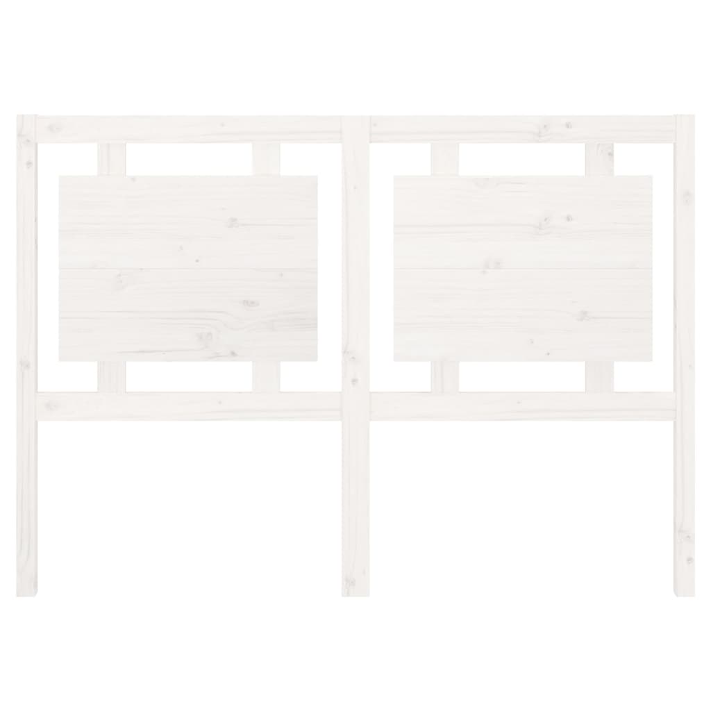 Bed Headboard White 140.5x4x100 cm Solid Wood Pine