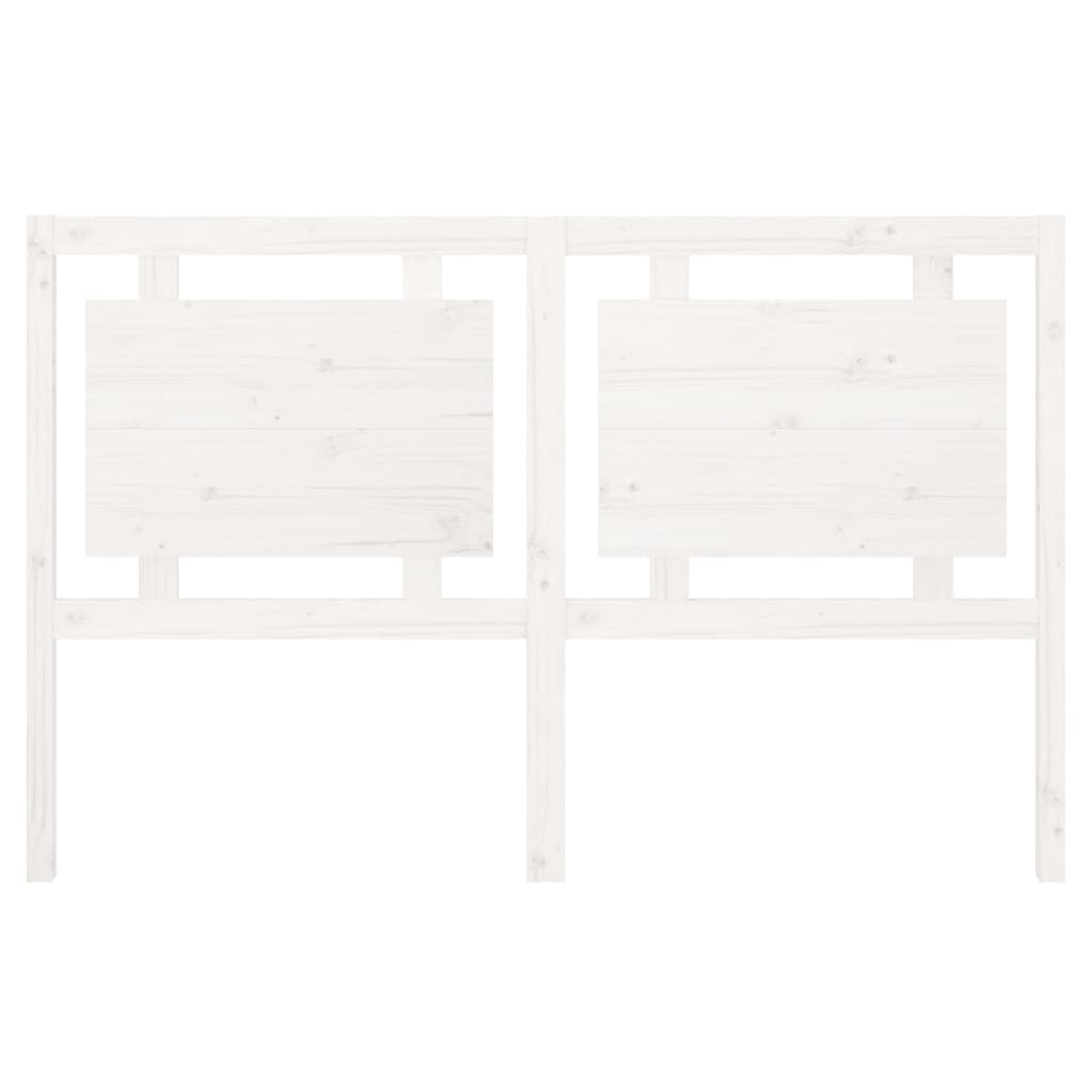 Bed Headboard White 155.5x4x100 cm Solid Wood Pine