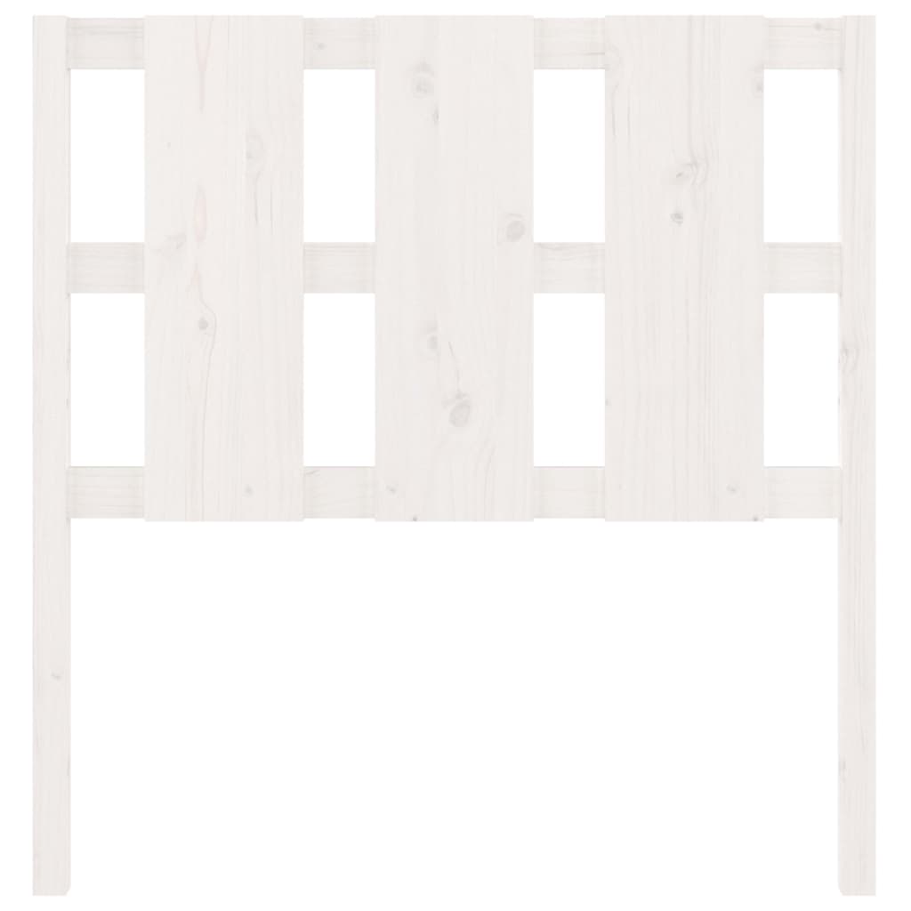 Bed Headboard White 95.5x4x100 cm Solid Wood Pine