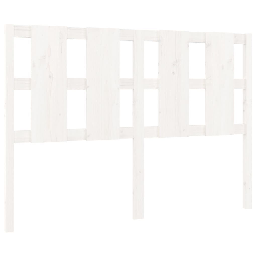 Bed Headboard White 140.5x4x100 cm Solid Wood Pine