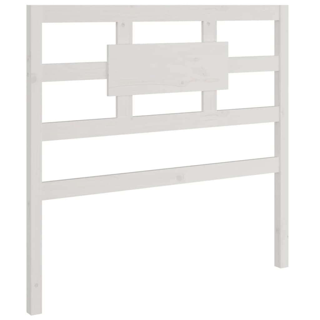 Bed Headboard White 95.5x4x100 cm Solid Wood Pine