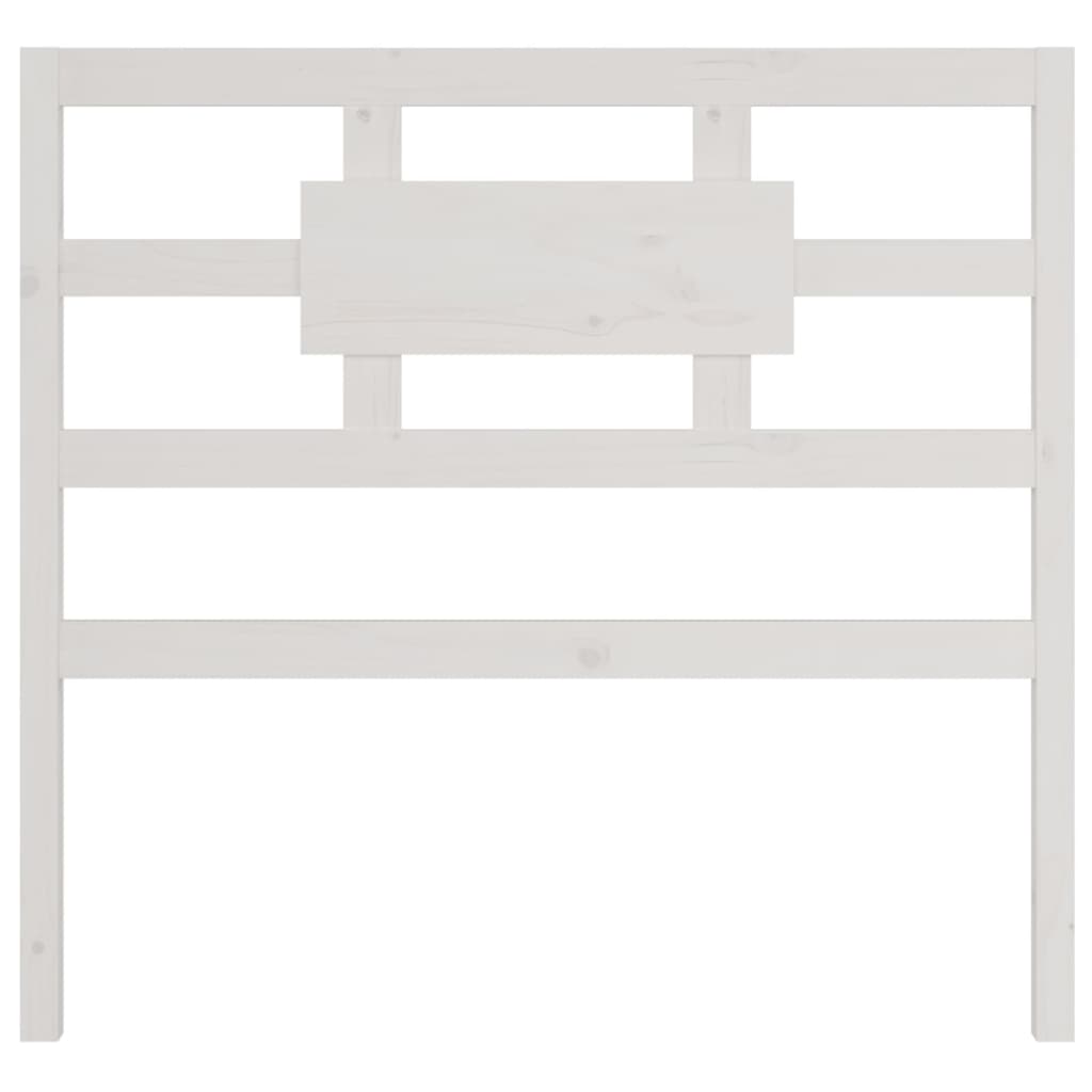 Bed Headboard White 95.5x4x100 cm Solid Wood Pine