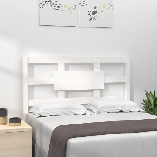 Bed Headboard White 95.5x4x100 cm Solid Wood Pine