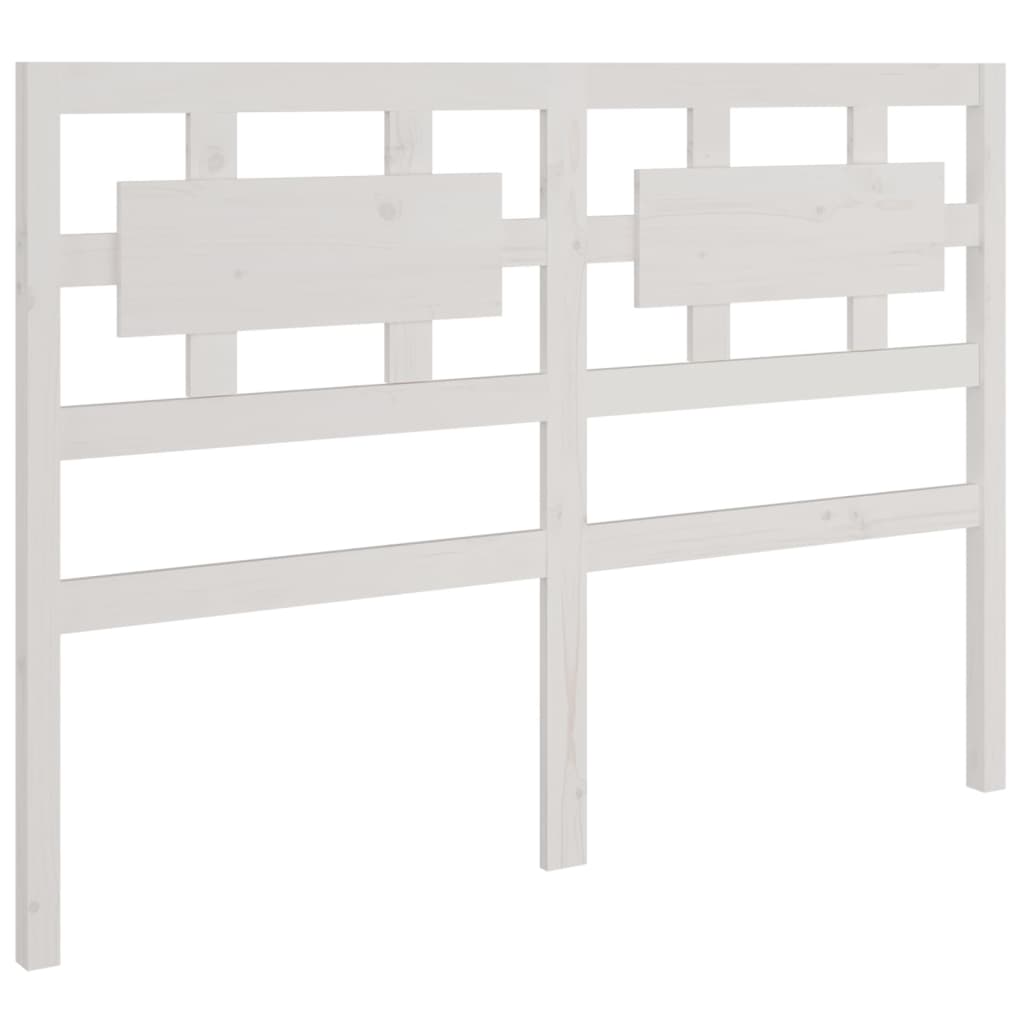 Bed Headboard White 140.5x4x100 cm Solid Wood Pine