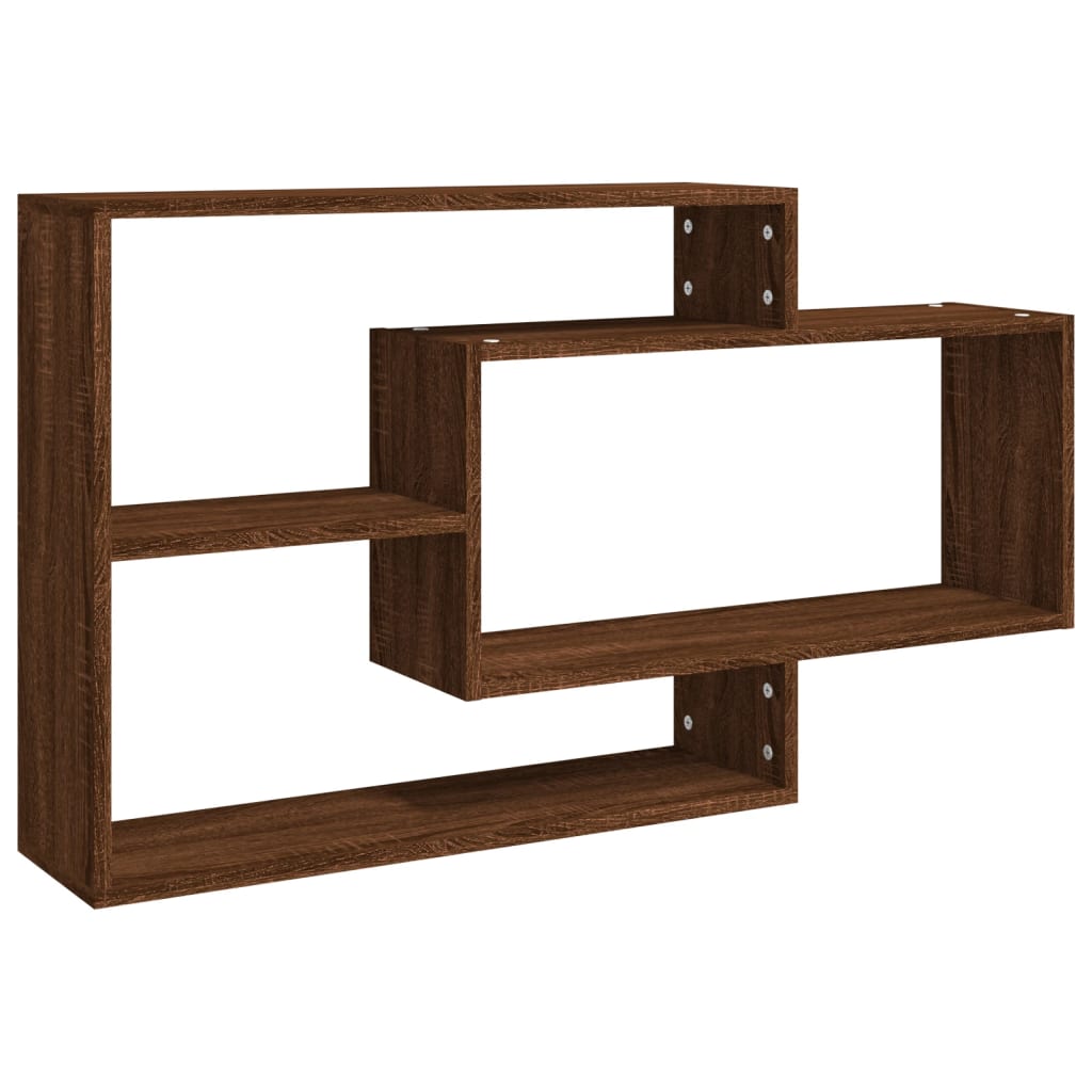 Wall Shelf Brown Oak 104x20x58.5 cm Engineered Wood