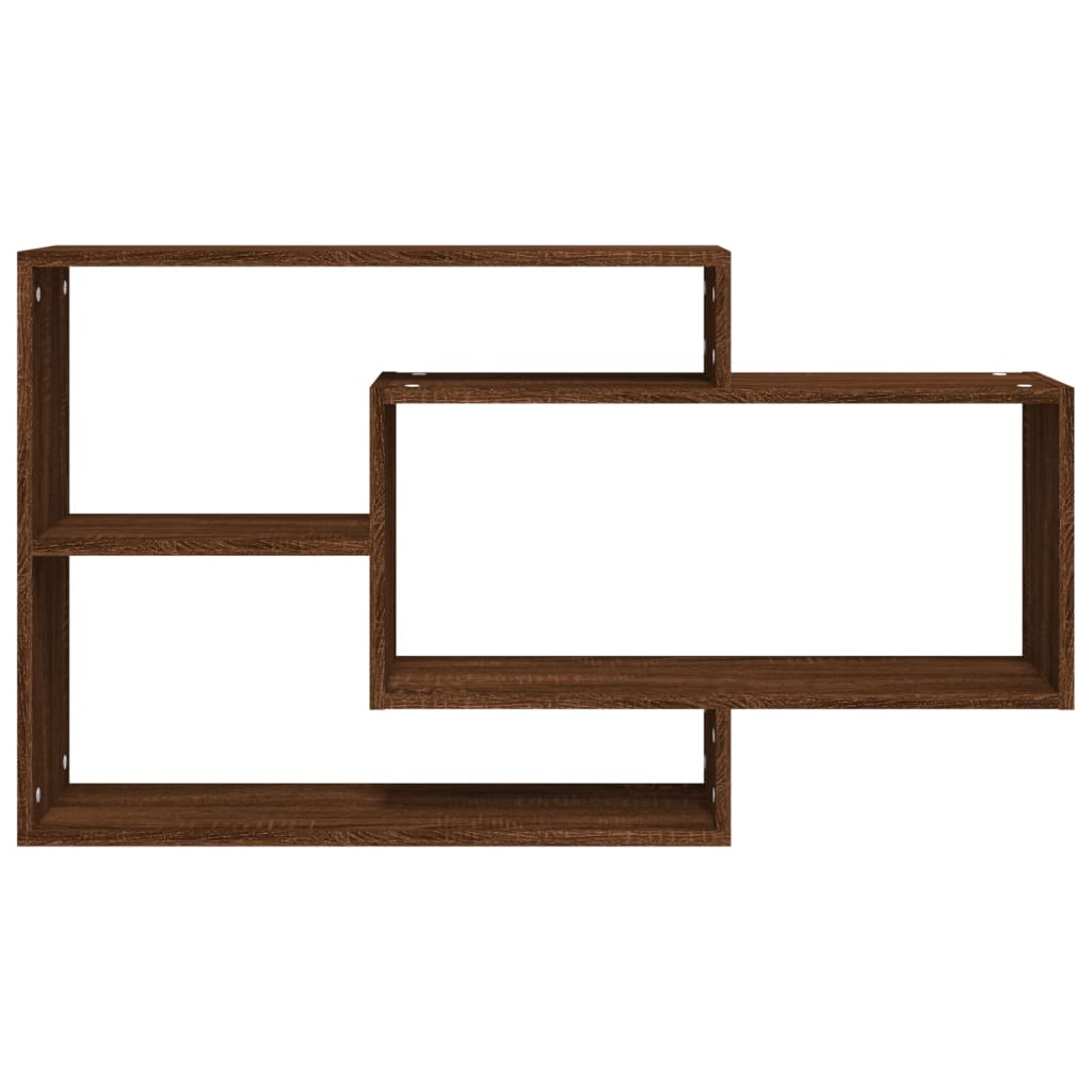 Wall Shelf Brown Oak 104x20x58.5 cm Engineered Wood