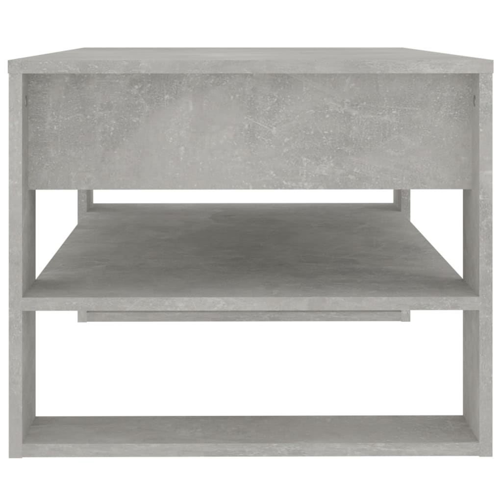 Coffee Table Concrete Grey 102x55x45 cm Engineered Wood