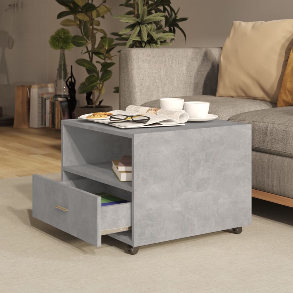 Coffee Table Concrete Grey 55x55x40 cm Engineered Wood