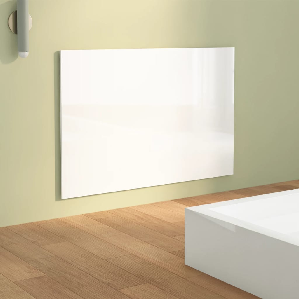 Bed Headboard High Gloss White 120x1.5x80 cm Engineered Wood