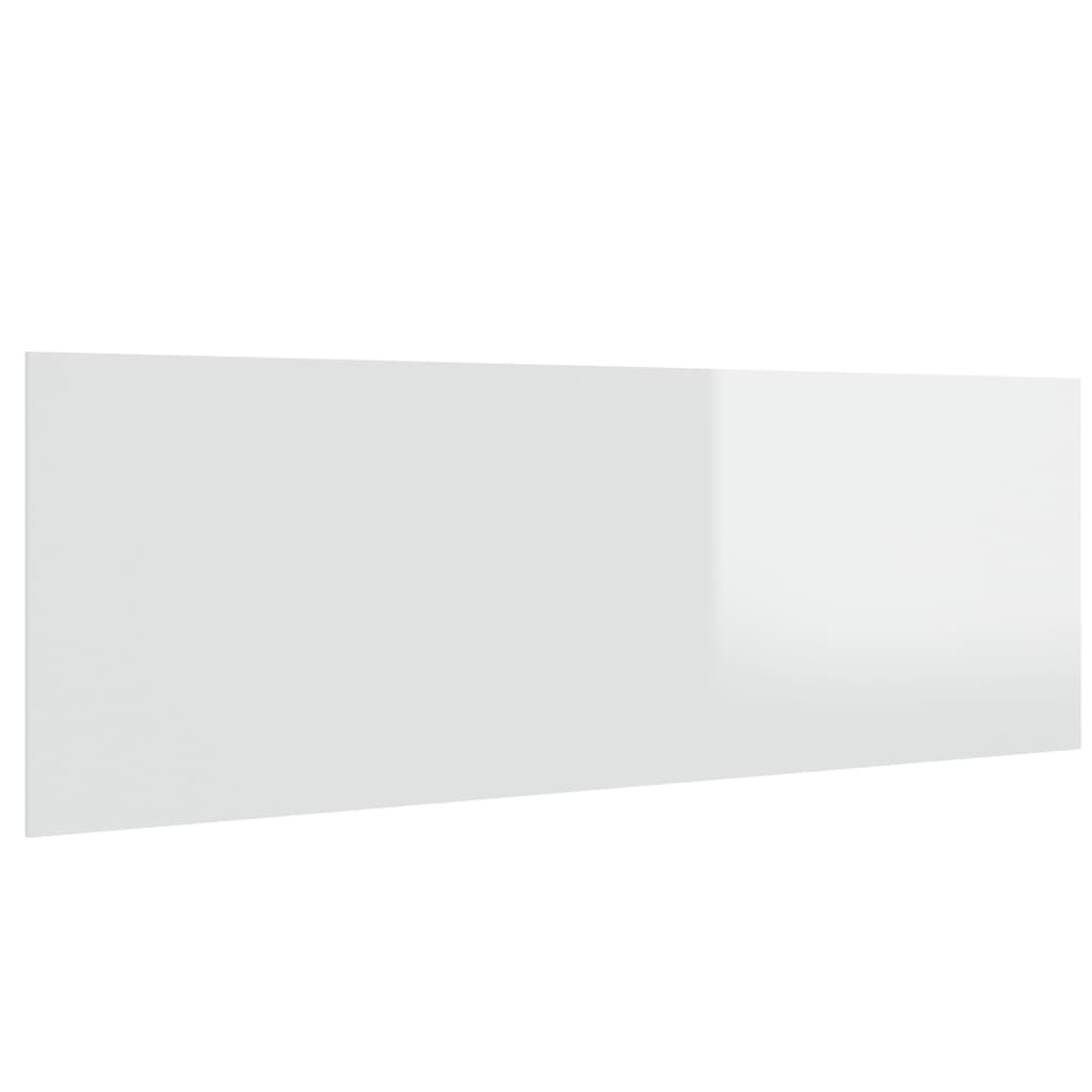 Wall Headboard High Gloss White 240x1.5x80 cm Engineered Wood