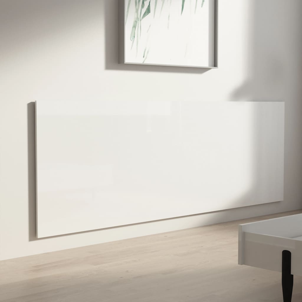 Wall Headboard High Gloss White 240x1.5x80 cm Engineered Wood