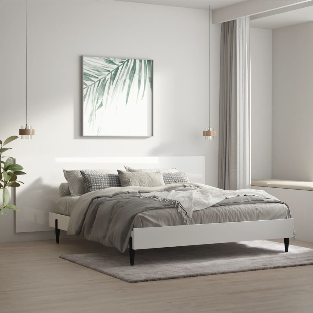 Wall Headboard High Gloss White 240x1.5x80 cm Engineered Wood