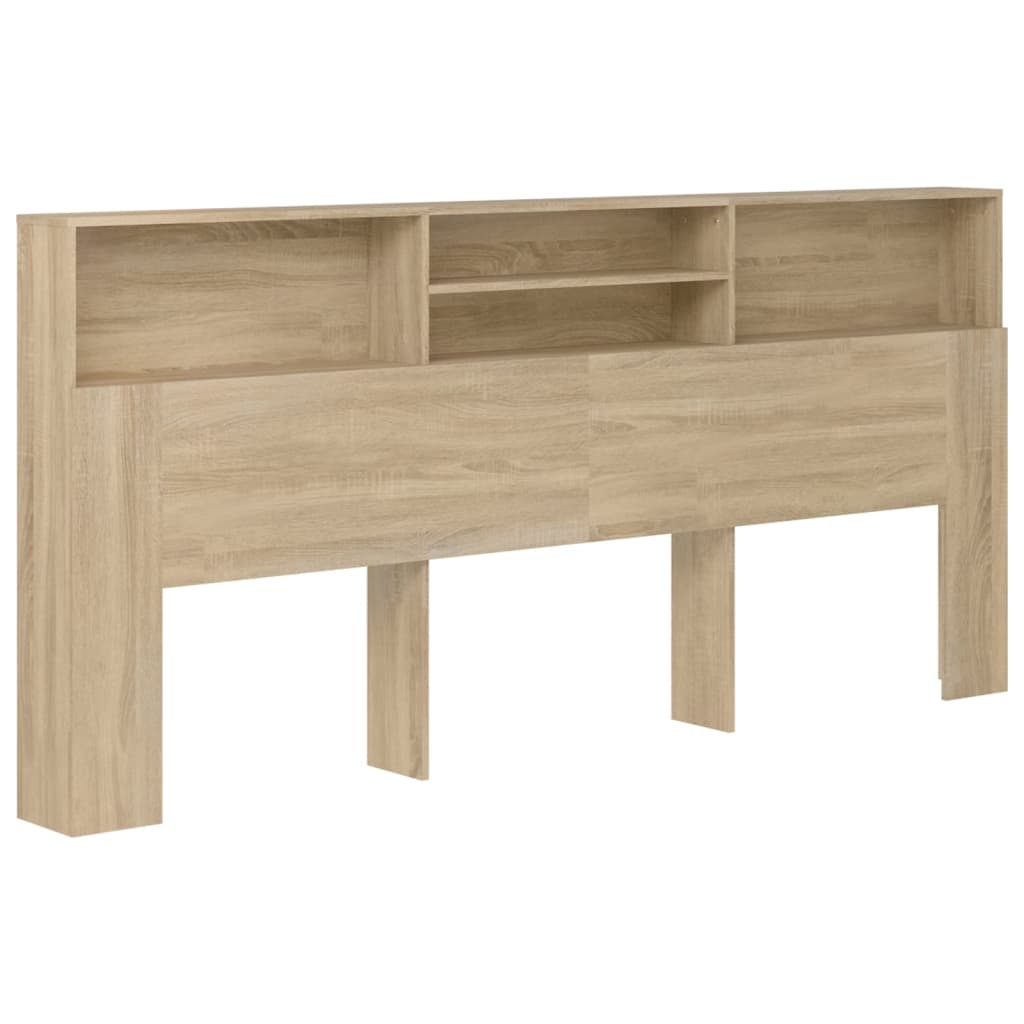 Headboard Cabinet Sonoma Oak 220x19x103.5 cm