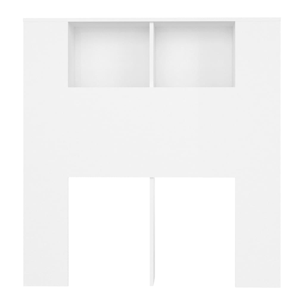 Headboard Cabinet White 100x18.5x104.5 cm