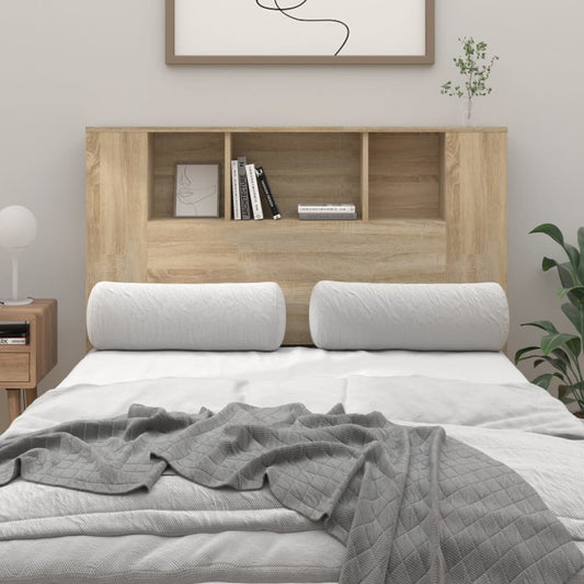 Headboard Cabinet Sonoma Oak 120x18.5x102.5 cm