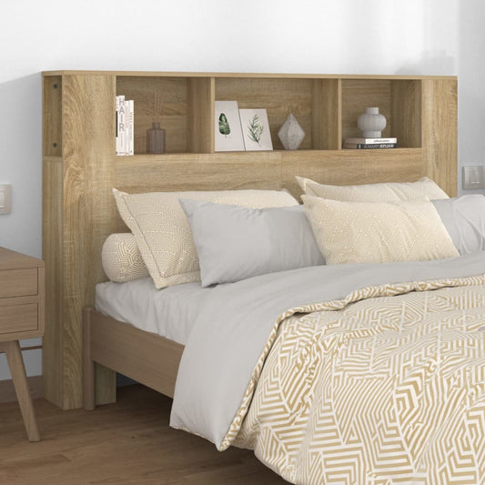 Headboard Cabinet Sonoma Oak 160x18.5x104.5 cm