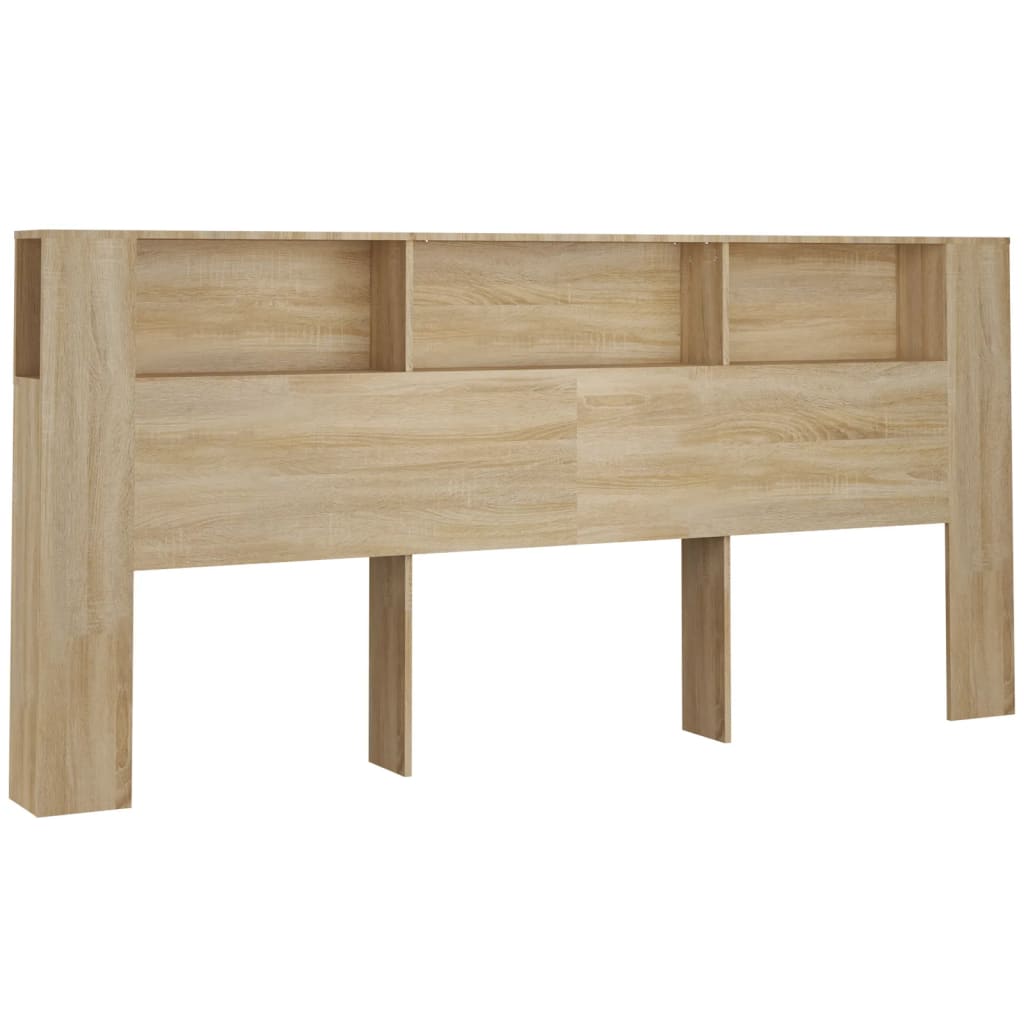 Headboard Cabinet Sonoma Oak 220x18.5x104.5 cm