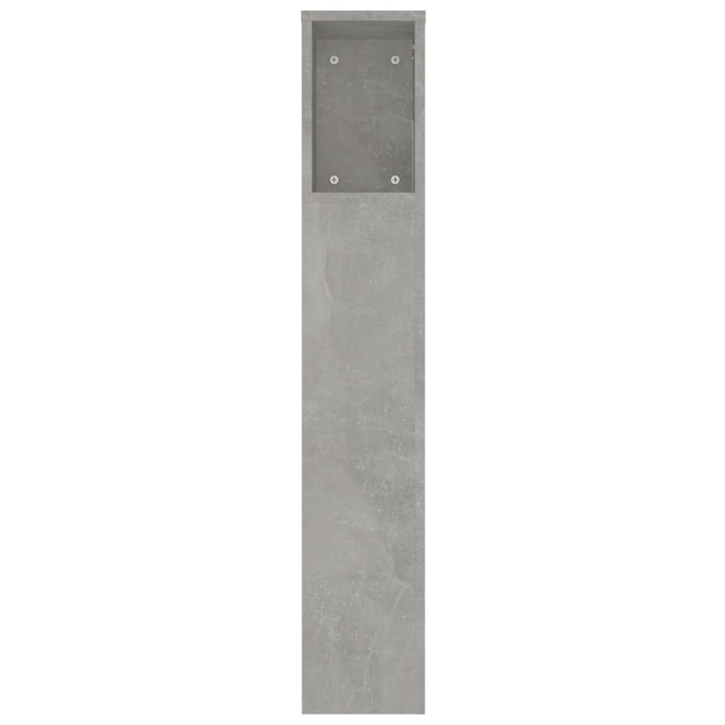 Headboard Cabinet Concrete Grey 220x18.5x104.5 cm