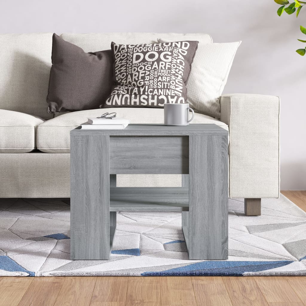 Coffee Table Grey Sonoma 55.5x55x45 cm Engineered Wood