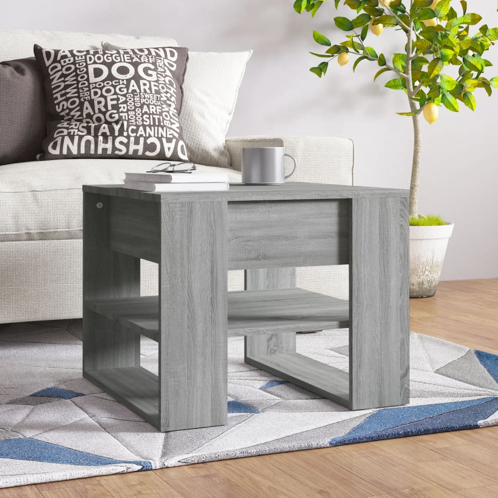 Coffee Table Grey Sonoma 55.5x55x45 cm Engineered Wood