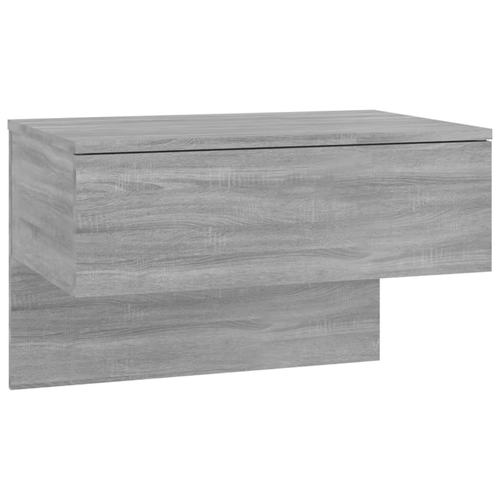 Wall-mounted Bedside Cabinet Grey Sonoma