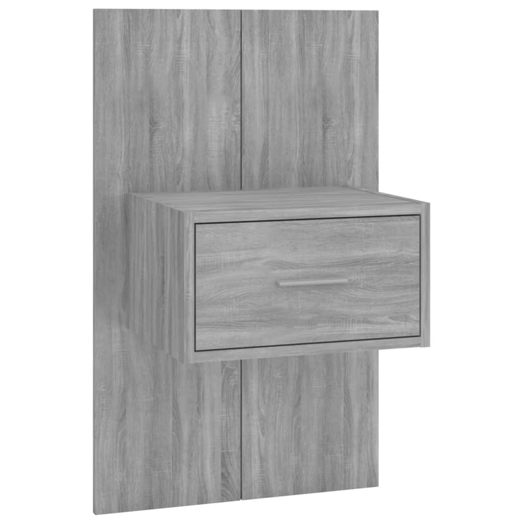 Wall-mounted Bedside Cabinets 2 pcs Grey Sonoma