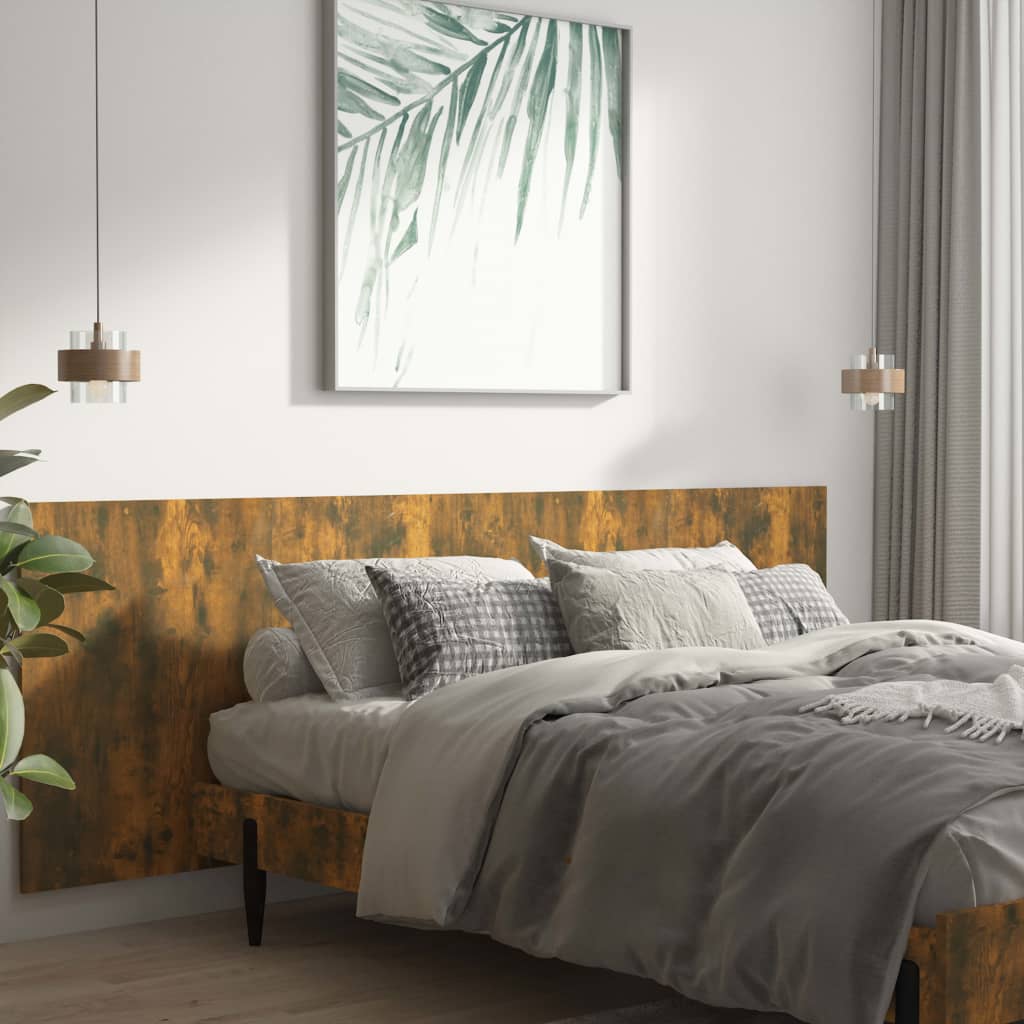 Wall Headboard Smoked Oak 240x1.5x80 cm Engineered Wood