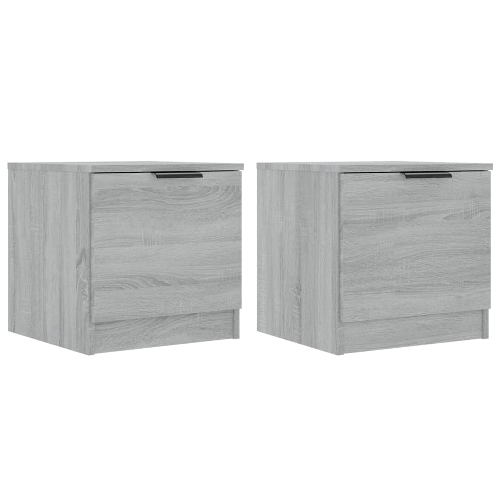 Bedside Cabinets 2 pcs Grey Sonoma 40x39x40 cm