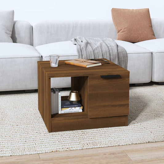 Coffee Table Brown Oak 50x50x36 cm Engineered Wood