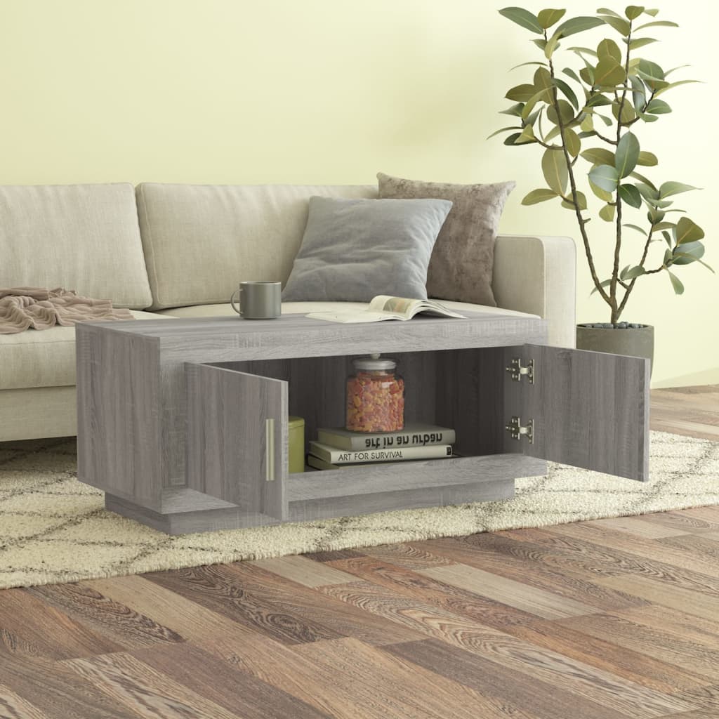 Coffee Table Grey Sonoma 102x50x45 cm Engineered Wood