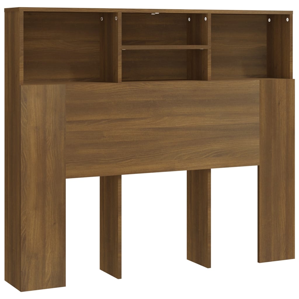 Headboard Cabinet Brown Oak 120x19x103.5 cm