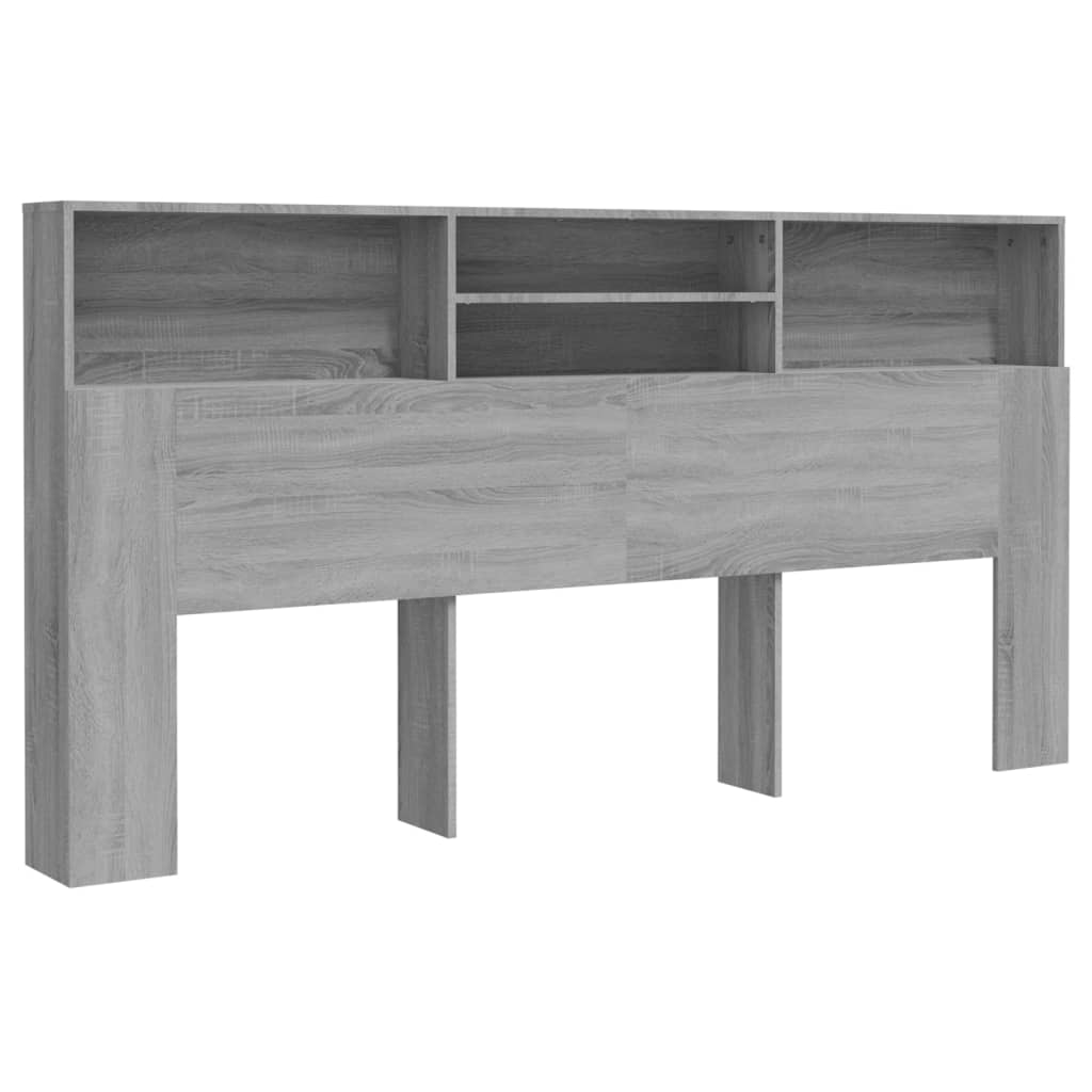 Headboard Cabinet Grey Sonoma 200x19x103.5 cm